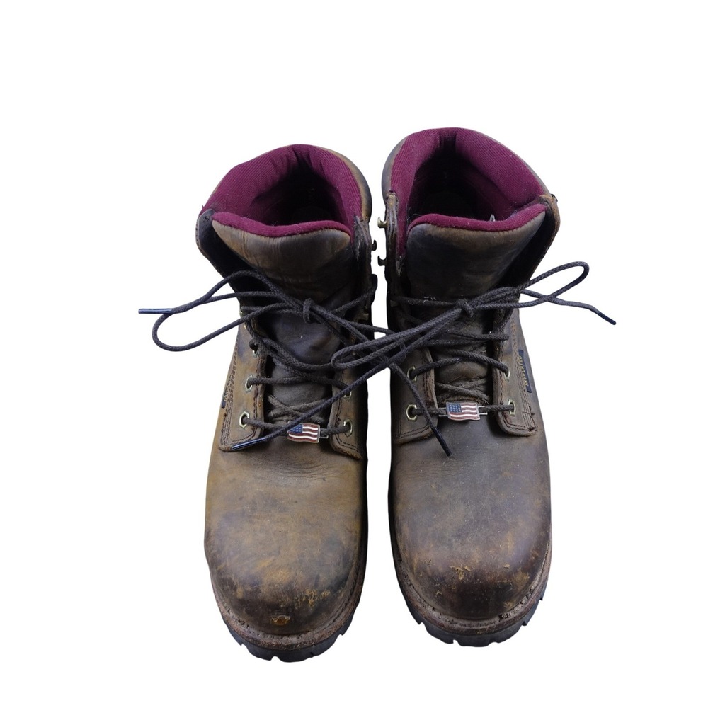 Chippewa Mens Waterproof Insulated Steel Toe Work Boots Brown Leather 25247 8.5E